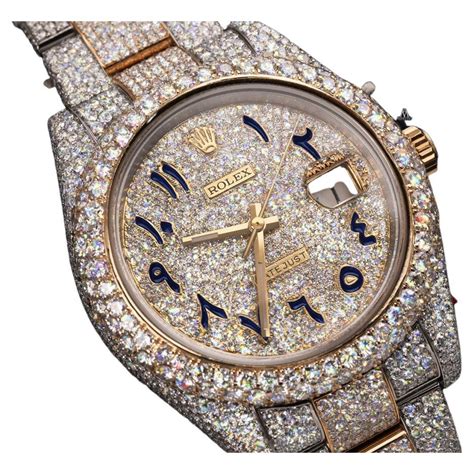 hublot iced out|iced out rolex arabic dial.